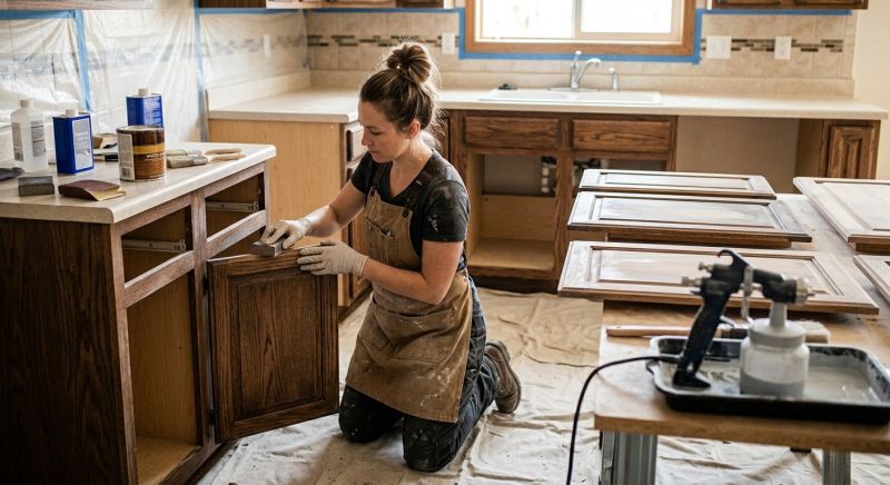 Kitchen Cabinet Staining in Kokomo, IN